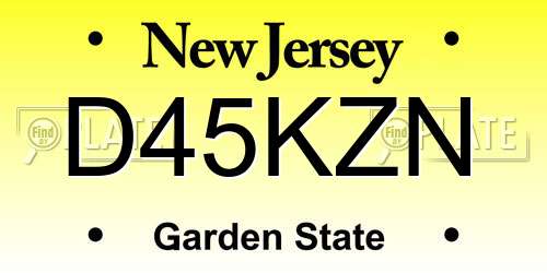 D45KZN New Jersey License Plate
