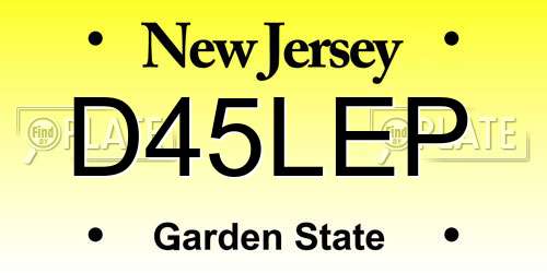 D45LEP New Jersey License Plate