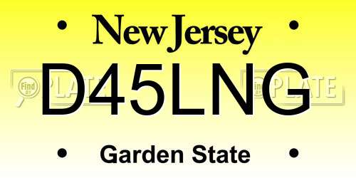 D45LNG New Jersey License Plate