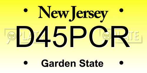 D45PCR New Jersey License Plate