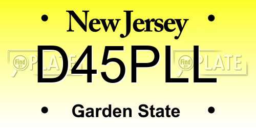 D45PLL New Jersey License Plate