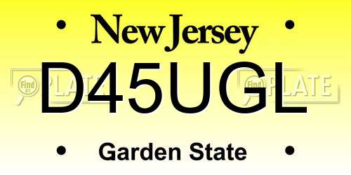 D45UGL New Jersey License Plate