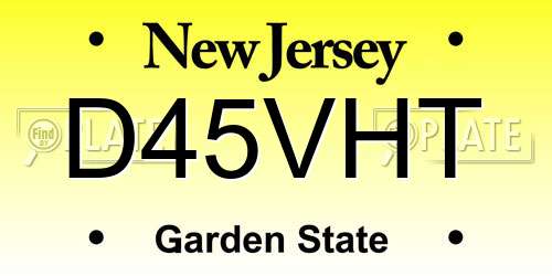 D45VHT New Jersey License Plate