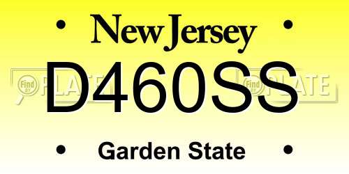 D460SS New Jersey License Plate