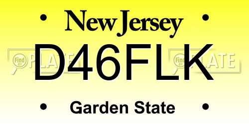 D46FLK New Jersey License Plate