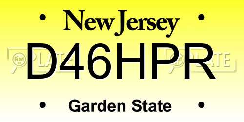 D46HPR New Jersey License Plate