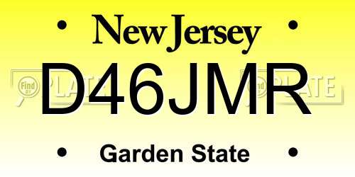 D46JMR New Jersey License Plate