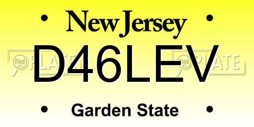 D46LEV New Jersey License Plate