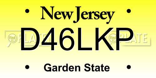 D46LKP New Jersey License Plate