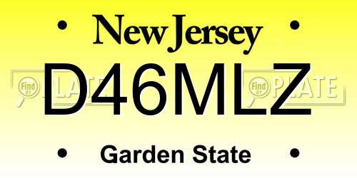 D46MLZ New Jersey License Plate