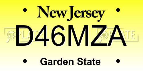 D46MZA New Jersey License Plate