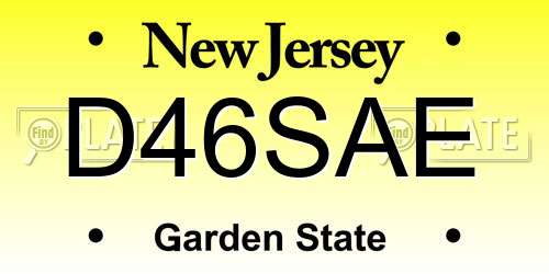 D46SAE New Jersey License Plate
