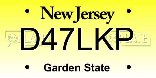 D47LKP New Jersey License Plate