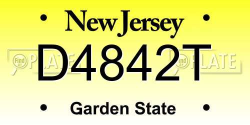 D4842T New Jersey License Plate