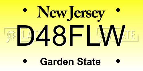 D48FLW New Jersey License Plate