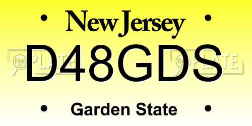 D48GDS New Jersey License Plate
