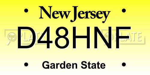 D48HNF New Jersey License Plate