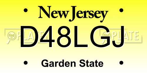 D48LGJ New Jersey License Plate