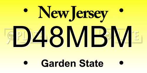 D48MBM New Jersey License Plate