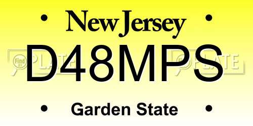 D48MPS New Jersey License Plate
