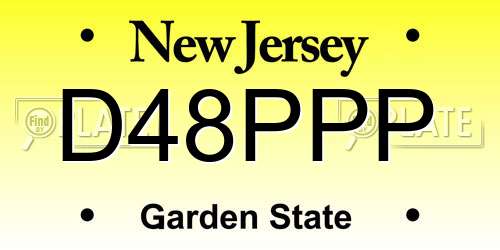 D48PPP New Jersey License Plate