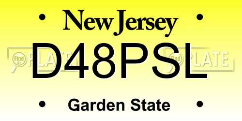 D48PSL New Jersey License Plate