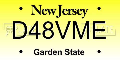 D48VME New Jersey License Plate