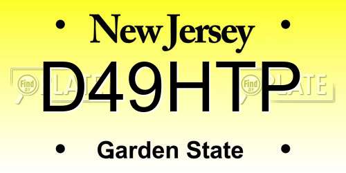 D49HTP New Jersey License Plate