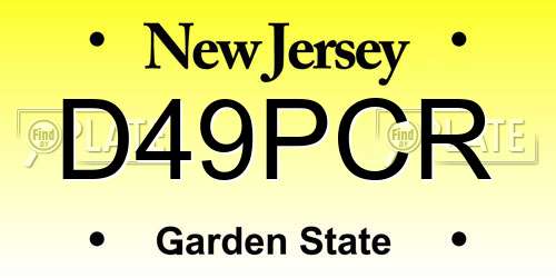 D49PCR New Jersey License Plate