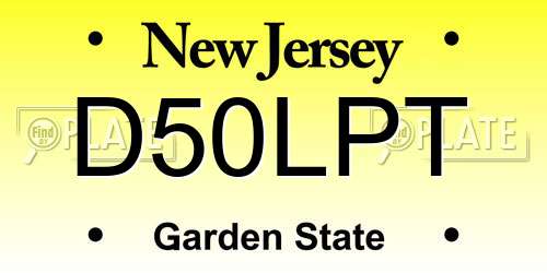 D50LPT New Jersey License Plate