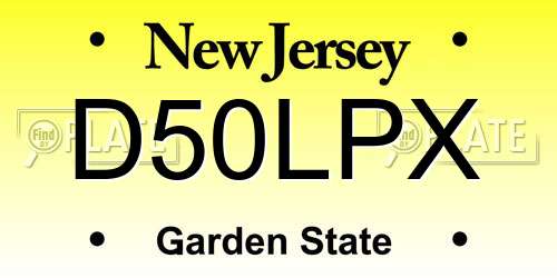 D50LPX New Jersey License Plate