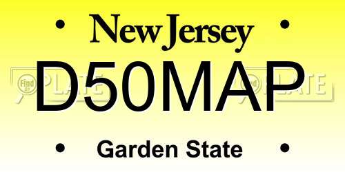 D50MAP New Jersey License Plate