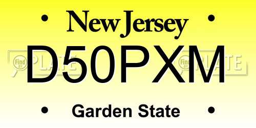D50PXM New Jersey License Plate