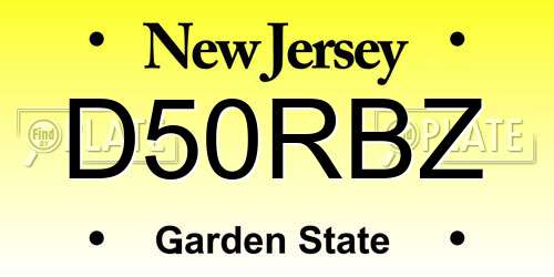 D50RBZ New Jersey License Plate