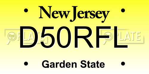 D50RFL New Jersey License Plate