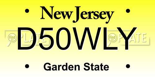 D50WLY New Jersey License Plate