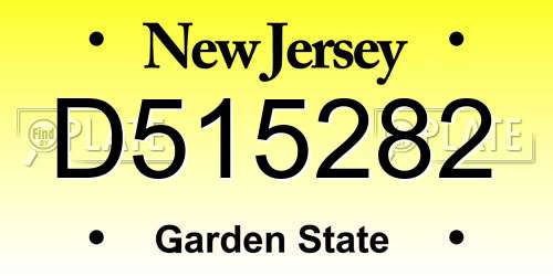 D515282 New Jersey License Plate
