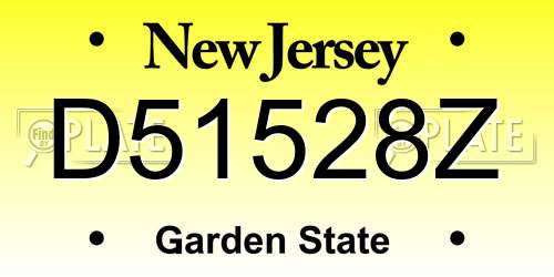 D51528Z New Jersey License Plate