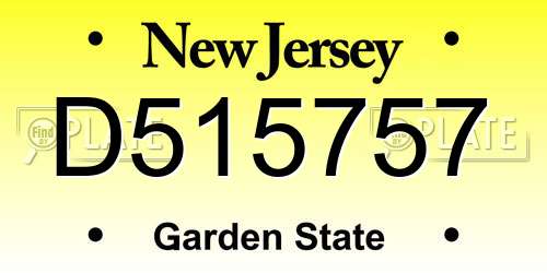 D515757 New Jersey License Plate