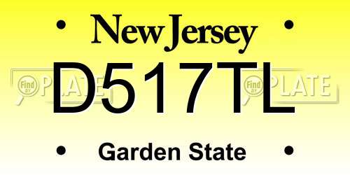 D517TL New Jersey License Plate