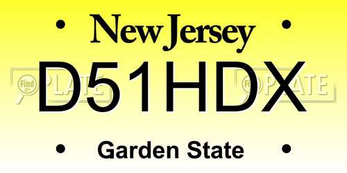 D51HDX New Jersey License Plate