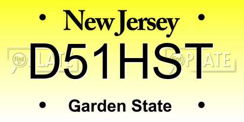 D51HST New Jersey License Plate