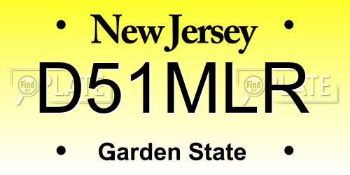 D51MLR New Jersey License Plate
