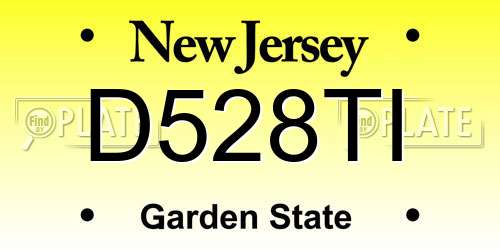 D528TI New Jersey License Plate