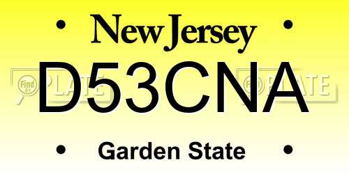 D53CNA New Jersey License Plate