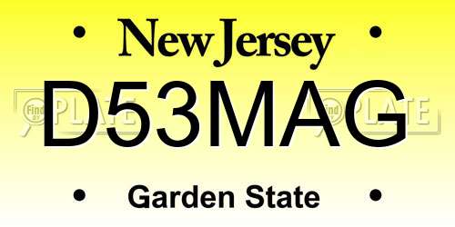 D53MAG New Jersey License Plate