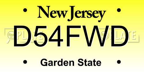 D54FWD New Jersey License Plate