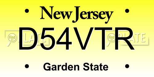 D54VTR New Jersey License Plate