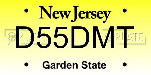 D55DMT New Jersey License Plate