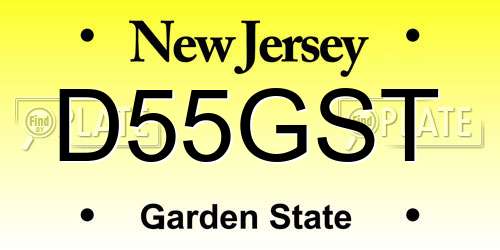 D55GST New Jersey License Plate
